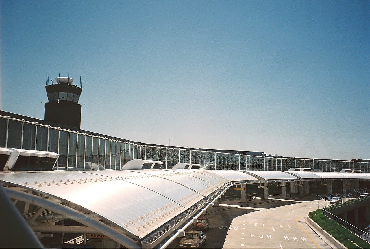 Airport · car at the terminal curb